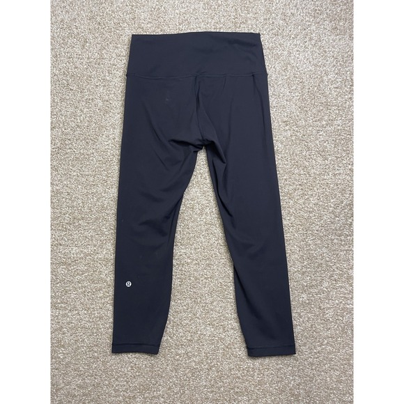 Lululemon Leggings Women's Size 10 Black Yoga Gym Training Straight Leg Stretch - Picture 3 of 6